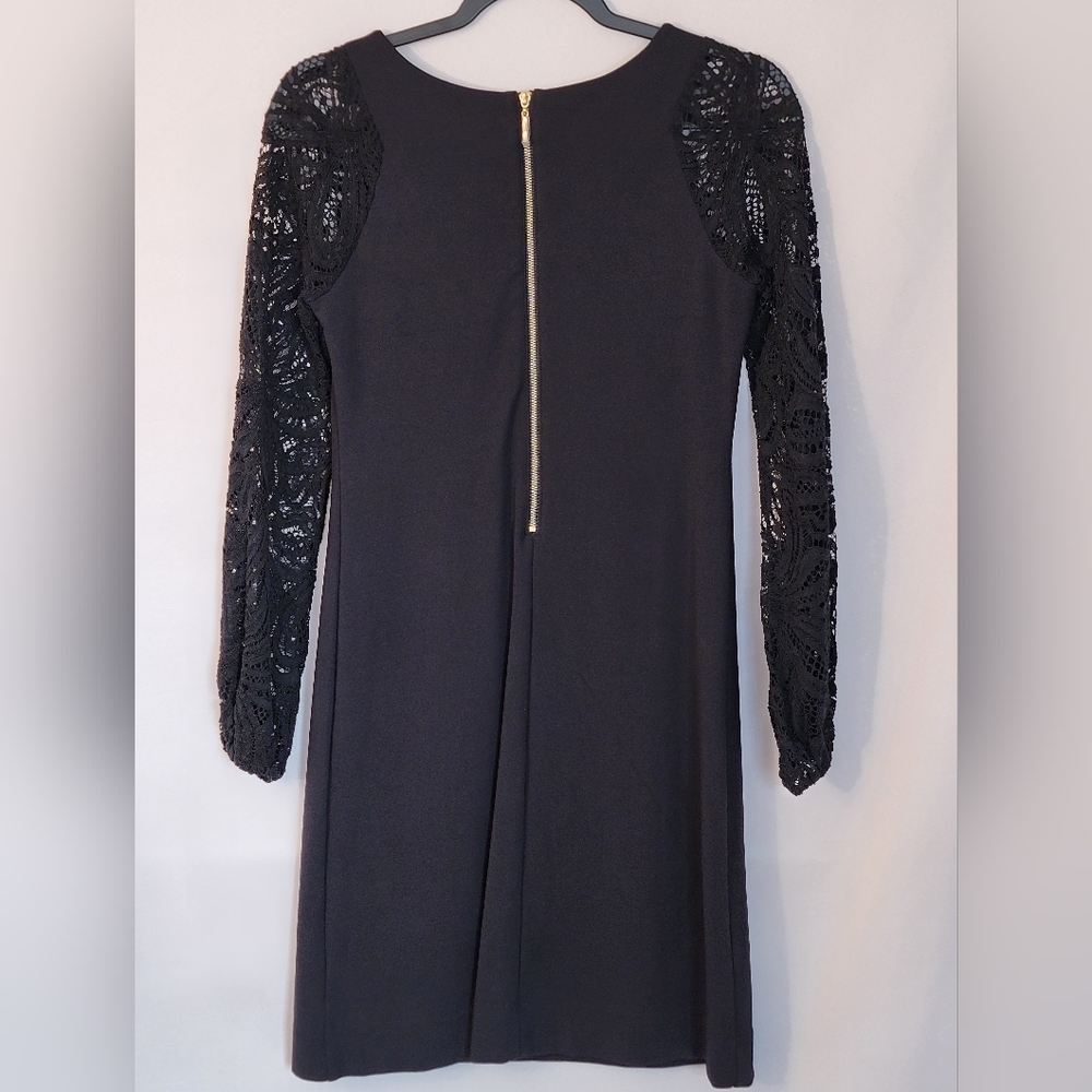 Lilly Pulitzer Black Dress with Lace Arms Size XS - Picture 7 of 13